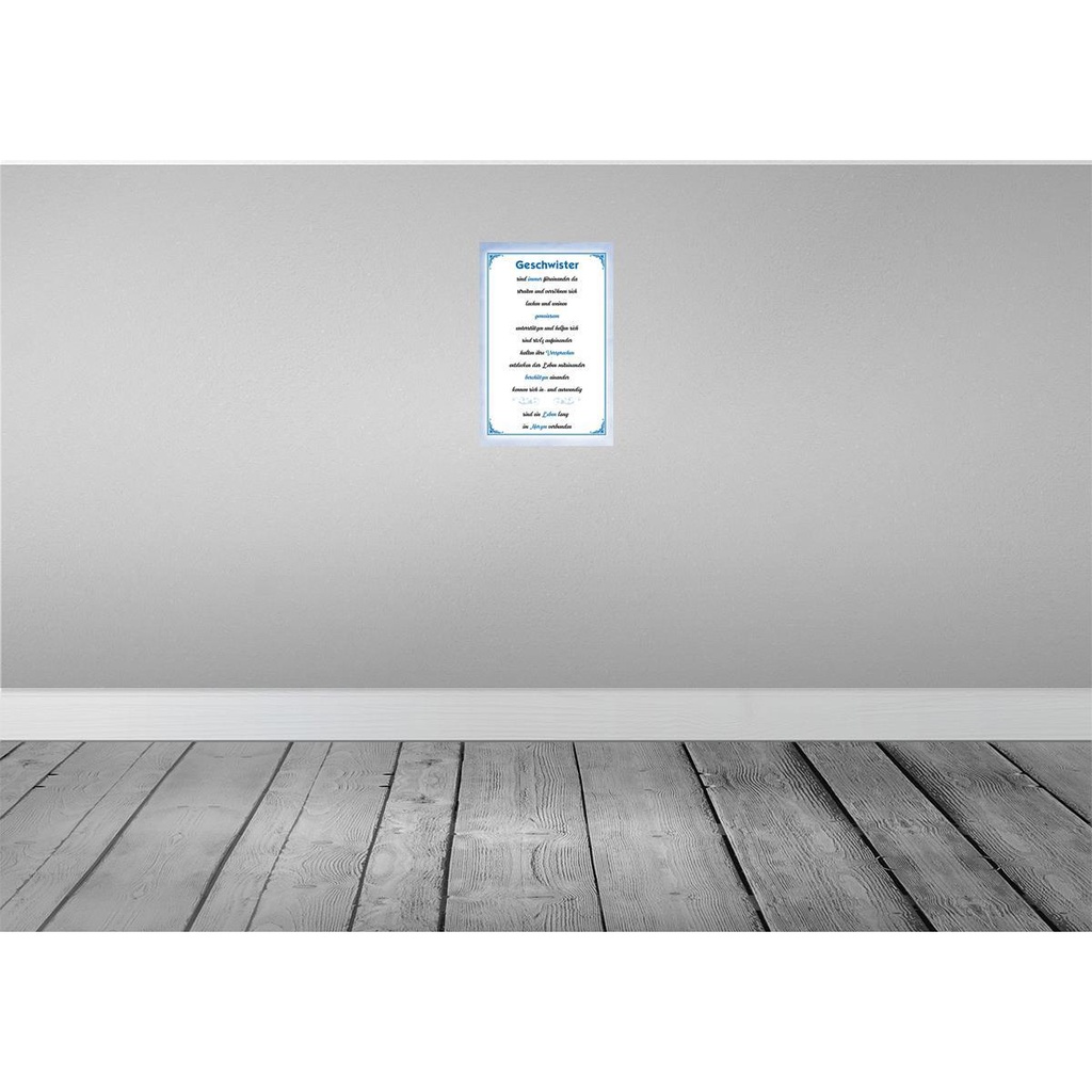 [LA-112557-H] Holzschild 30x20 cm Geschwister immer füreinander da Spruch Zitat Bild 2