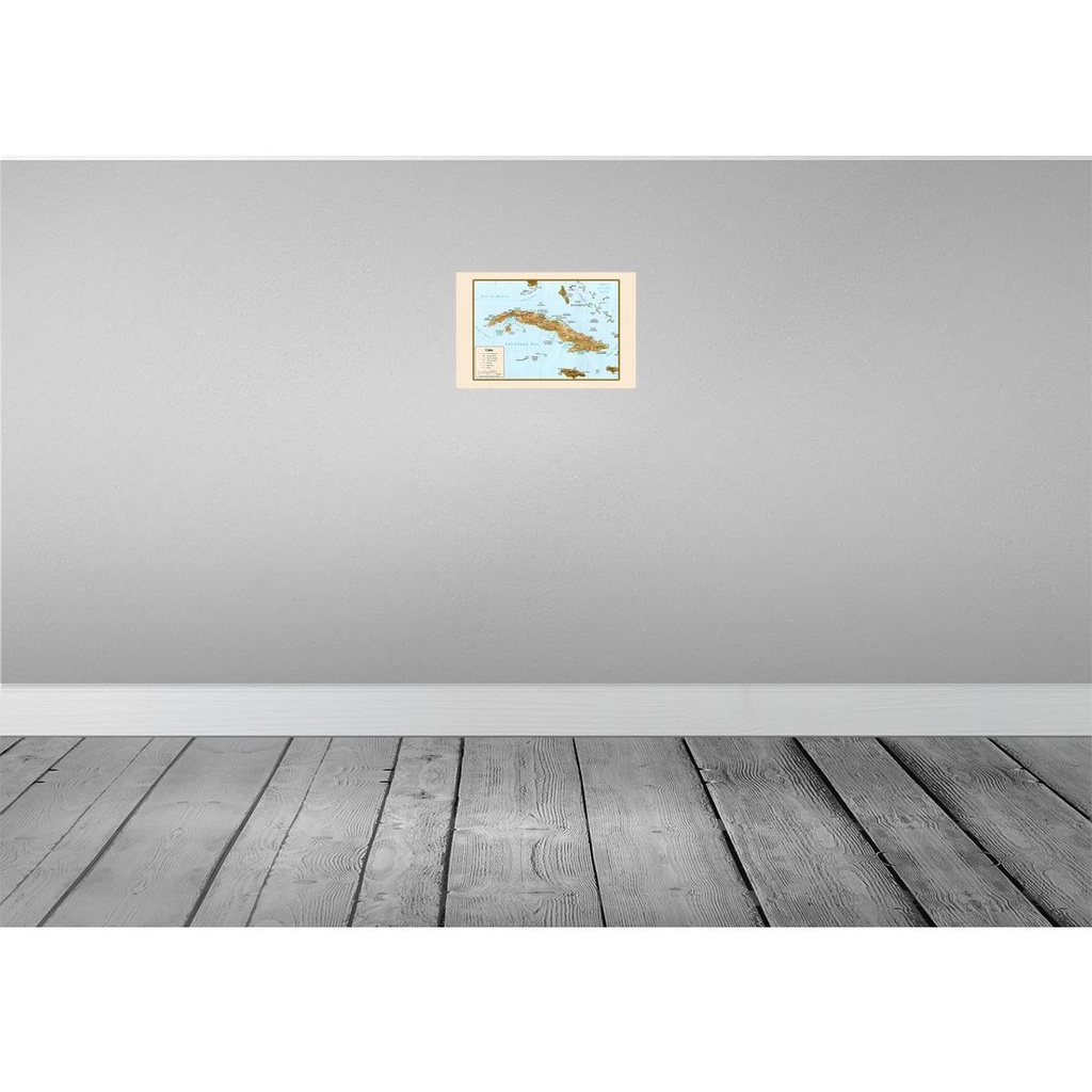 [LA-112563-2030] Blechschild 20x30 cm Cuba Landkarte Auto Garage Werkstatt Bild 2