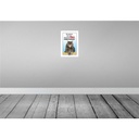 [LA-112569-2030] Blechschild 30x20 cm Katze bei meinem Herrchen Chef Tier Haustier Bild 2