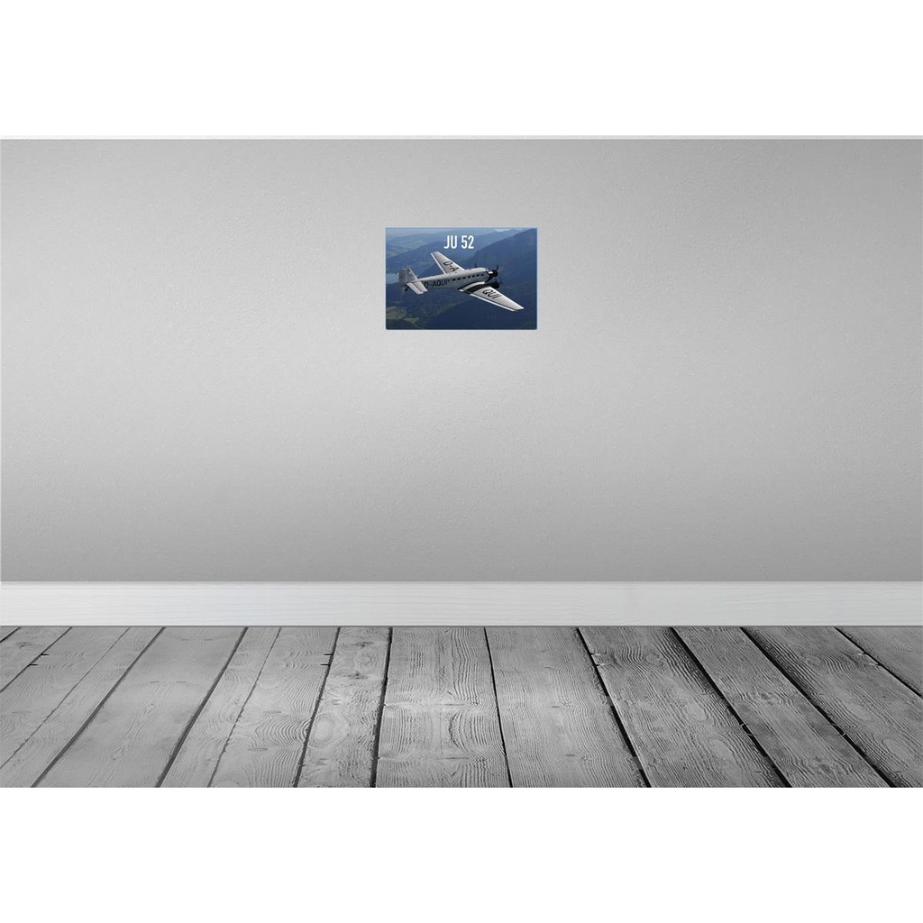 [LA-112577-H] Holzschild 20x30 cm Flugzeug JU 52 in der Luft Dekoration Bild 2