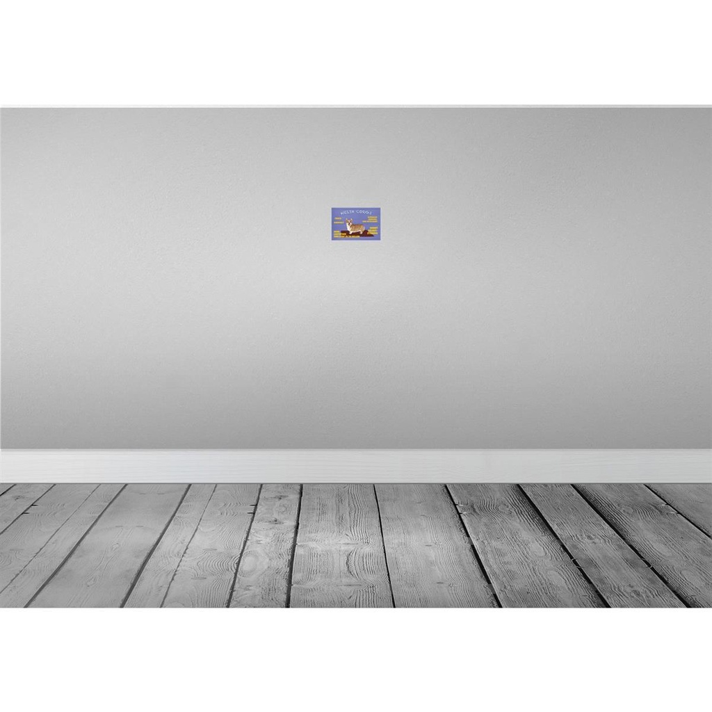 [LA-112611-1812] Blechschild 12x18 cm Welsh Corgi Hund frech verspielt Tier Haustier Bild 2