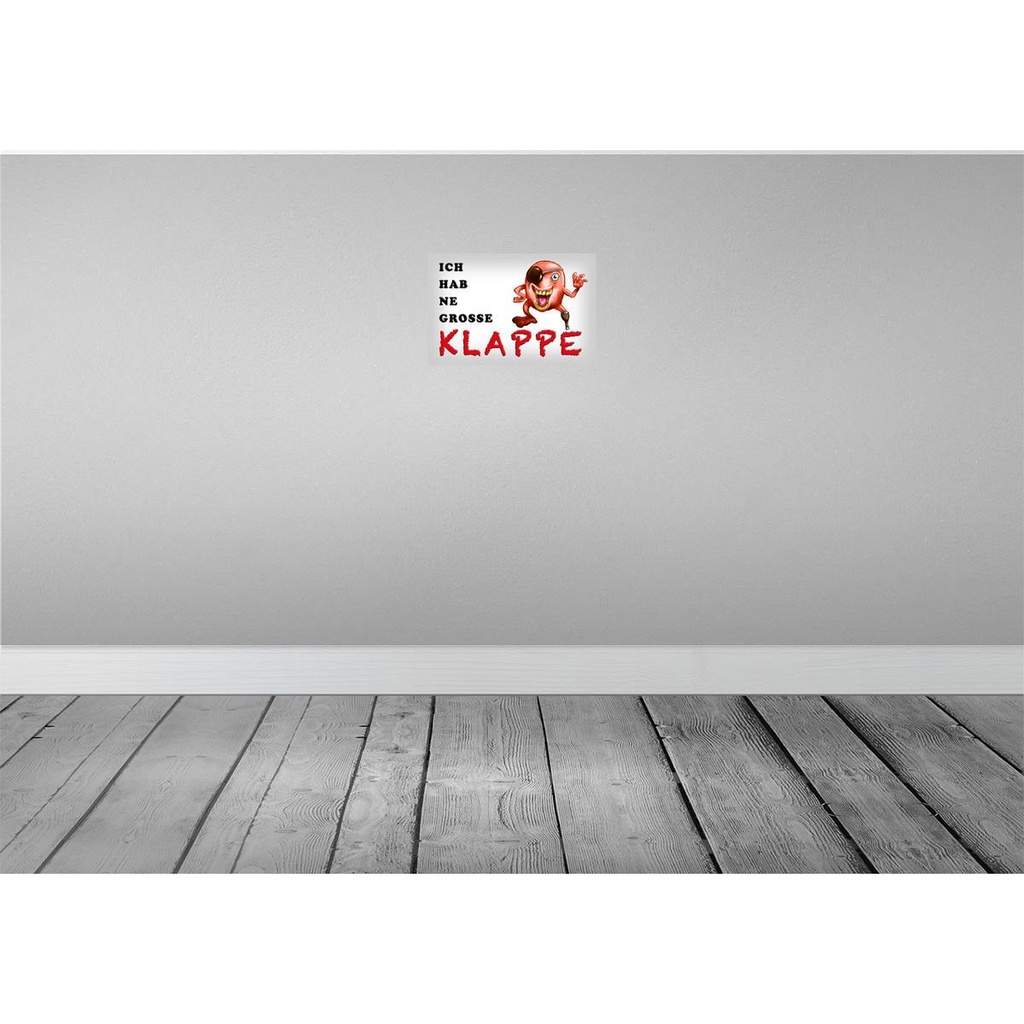 [LA-112667-2030] Blechschild 20x30 cm ich habe ne grosse Klappe Dekoration Spruch Zitat Bild 2