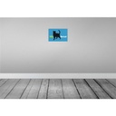 [LA-112680-H] Holzschild 20x30 cm Yes We cat Katze blau Tier Haustier Bild 2