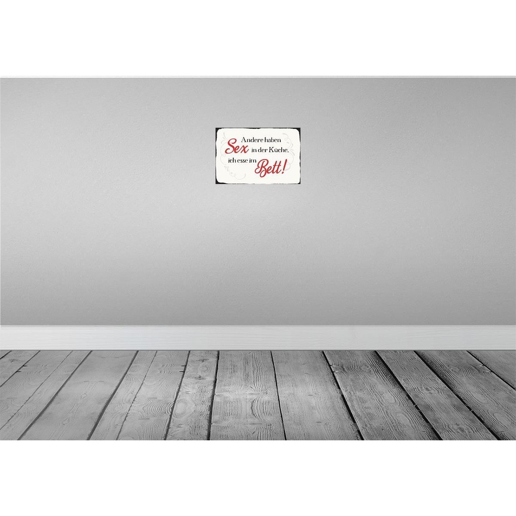 [LA-112762-H] Holzschild 20x30 cm Sex in der Küche Bett Dekoration Bild 2