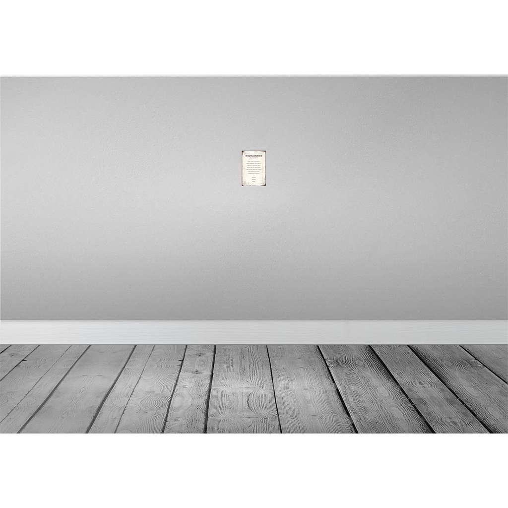 [LA-112840-1812-H] Holzschild 18x12 cm Badezimmer Regeln Haus Bild 2