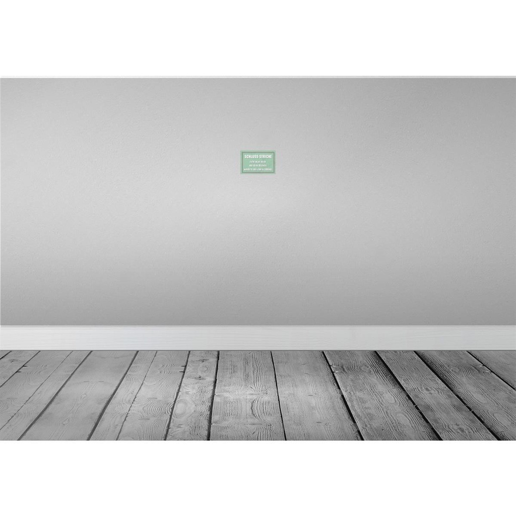 [LA-112863-1812-H] Holzschild 12x18 cm Schluss Striche zieht man nicht Spruch Zitat Bild 2