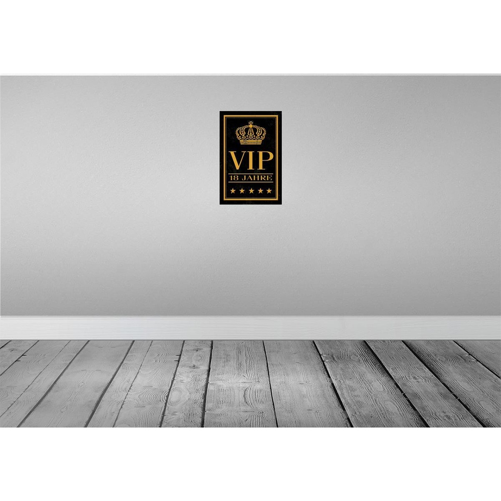 [LA-112895-2030] Blechschild 30x20 cm VIP 18 Jahre Witz Humor Lustig Spaß Dekoration Bild 2