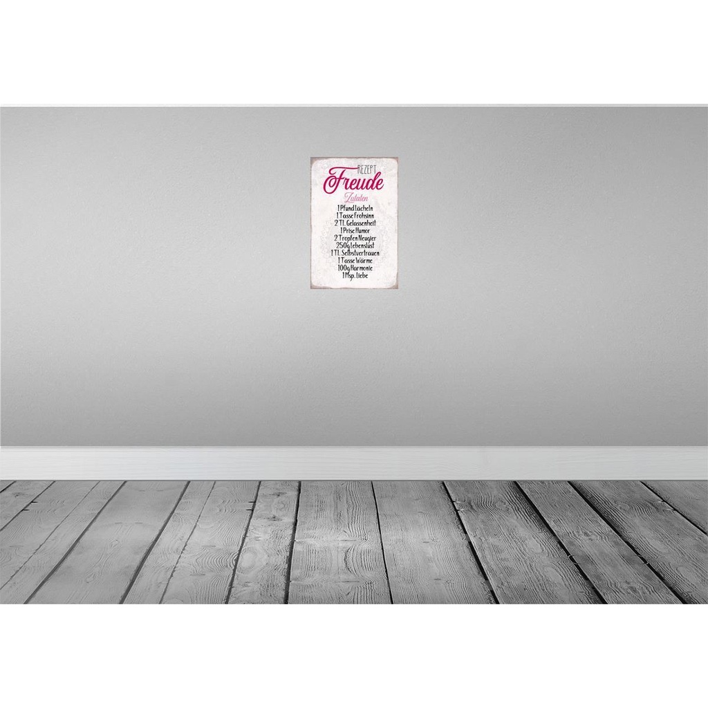 [LA-112902-H] Holzschild 30x20 cm Rezept Freude Zutaten Familie Freunde Bild 2