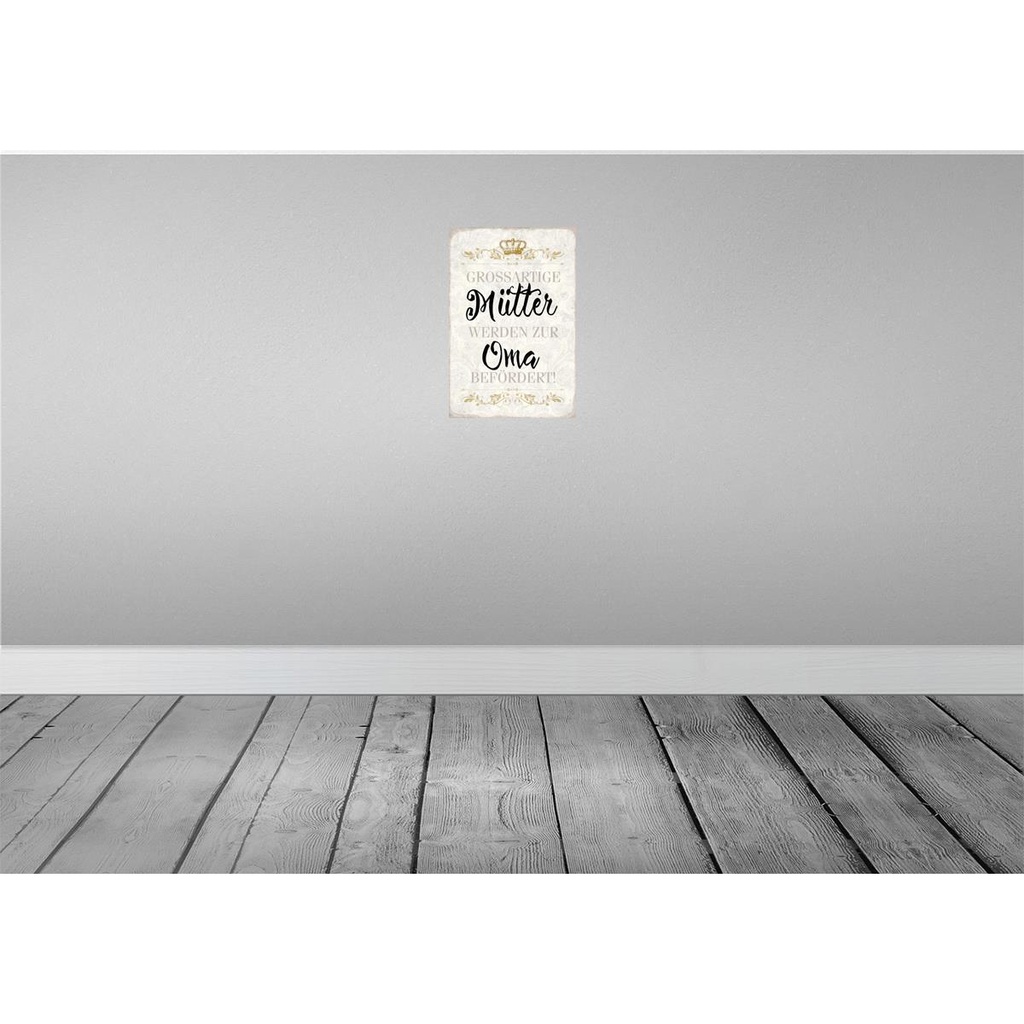 [LA-112908-H] Holzschild 30x20 cm grossartig Mütter werden zur Oma Familie Freunde Bild 2