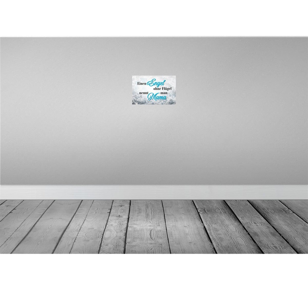 [LA-112917-H] Holzschild 20x30 cm Engel ohne Flügel nennt man Mama Spruch Zitat Bild 2