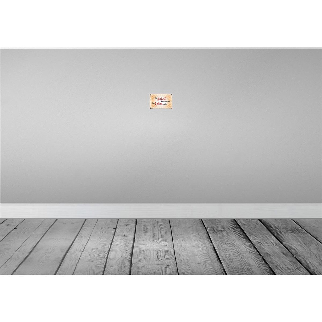 [LA-112921-1812] Blechschild 12x18 cm Arbeit kann warten Leben nicht Spruch Zitat Bild 2