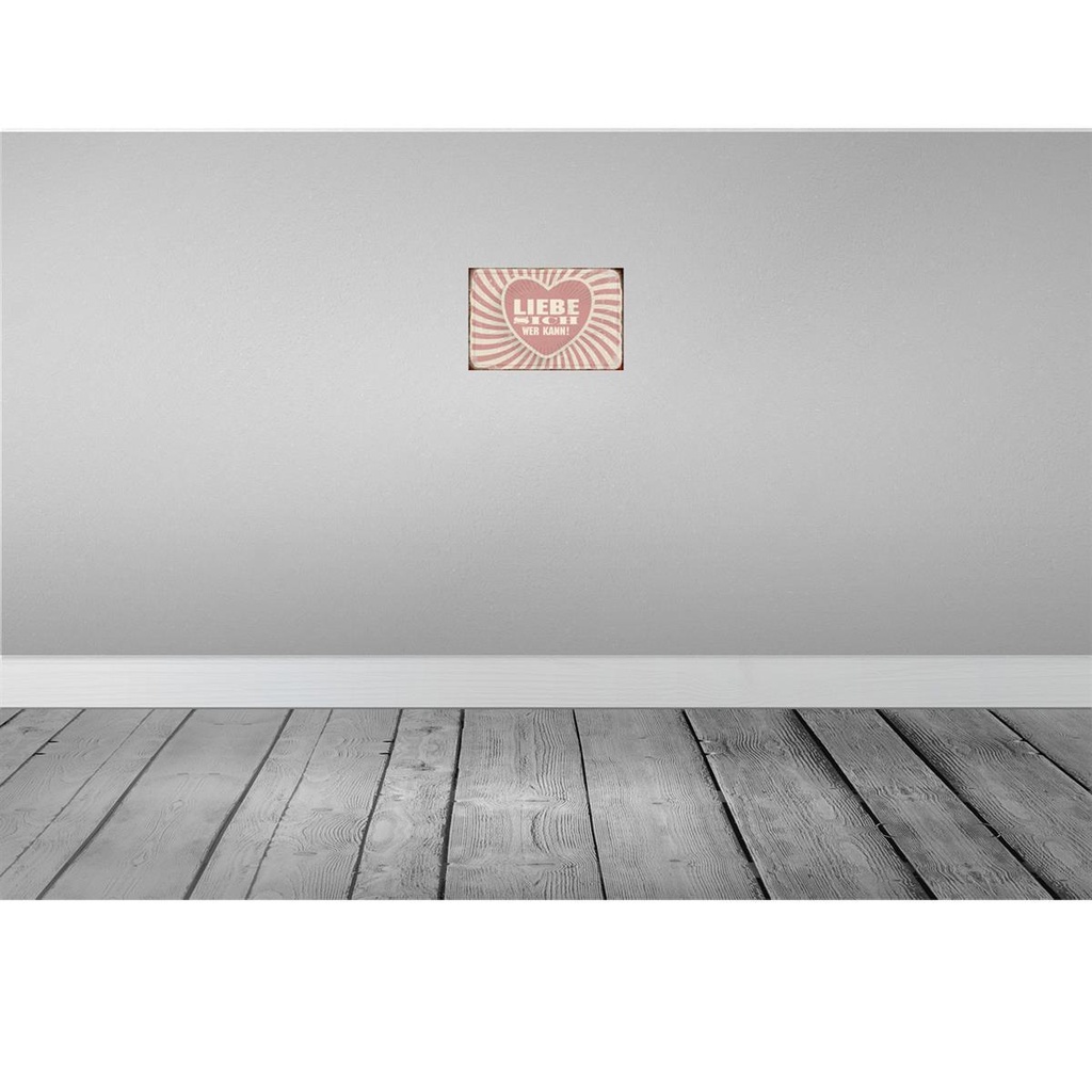 [LA-112922-2030] Blechschild 20x30 cm liebe sich wer kann Geschenk Familie Freunde Bild 2