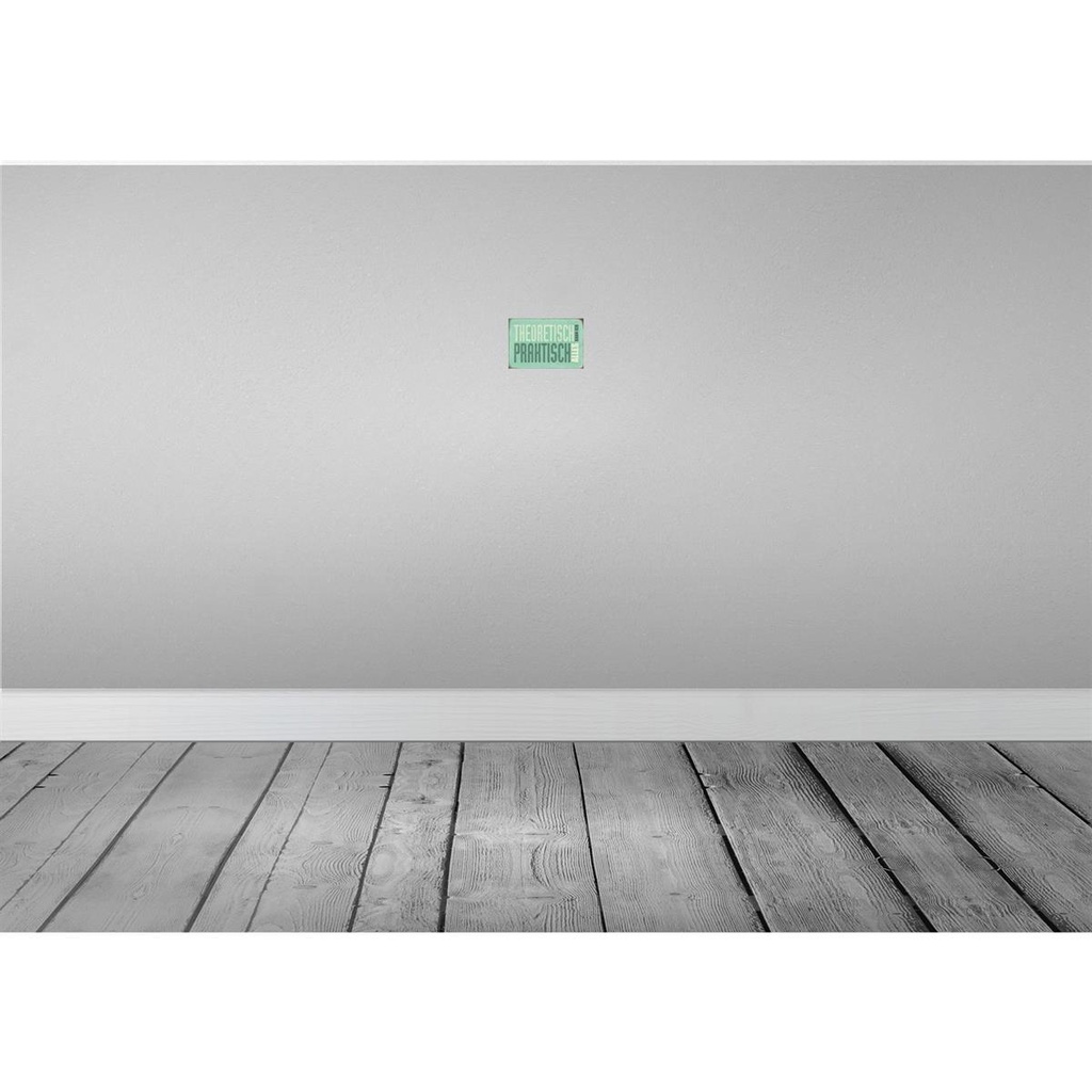 [LA-112923-1812] Blechschild 12x18 cm theoretisch praktisch kann alles Spruch Zitat Bild 2
