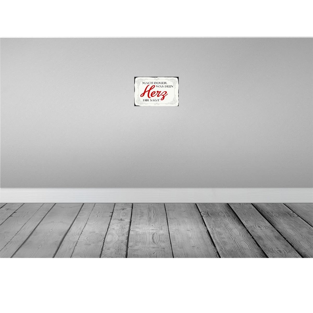 [LA-113013-H] Holzschild 20x30 cm mach immer was Dein Herz sagt Dekoration Bild 2