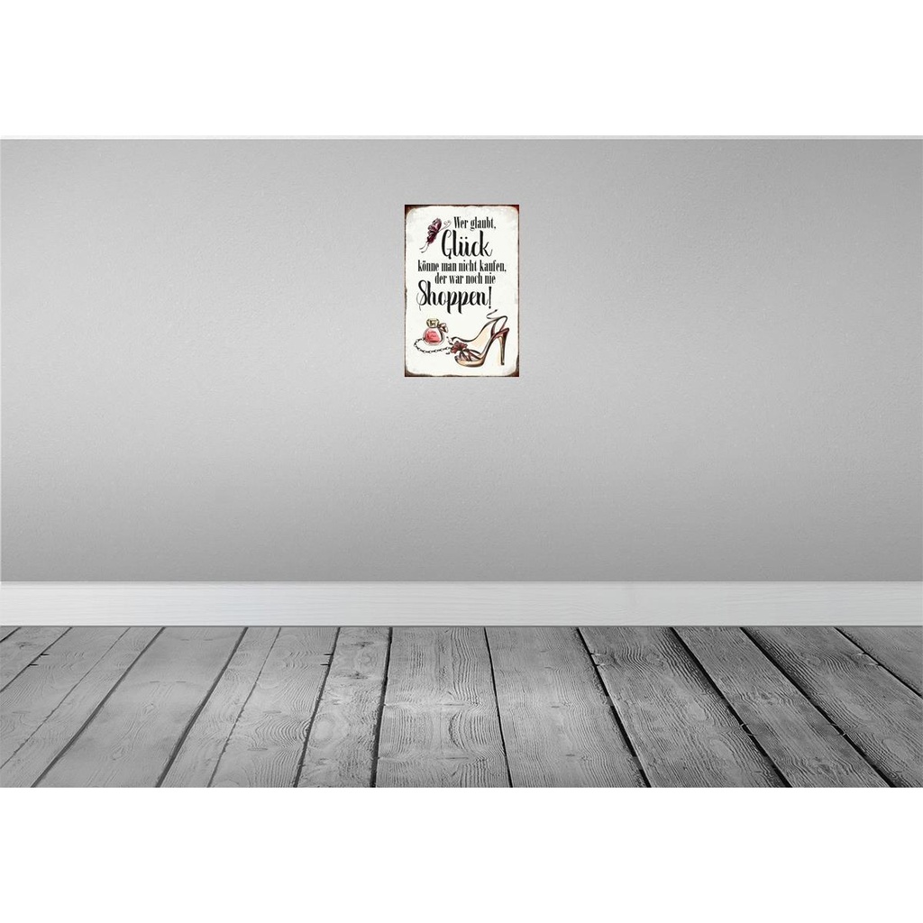 [LA-113073-H] Holzschild 30x20 cm Glück nicht kaufen shoppen Dekoration Bild 2