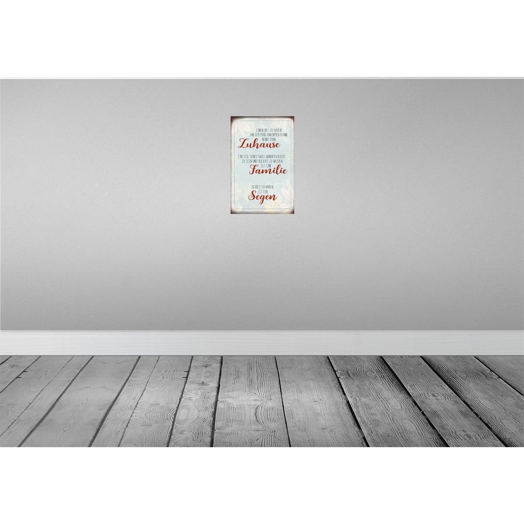 [LA-113082-2030] Blechschild 30x20 cm Zuhause Familie Segen Spruch Zitat Bild 2