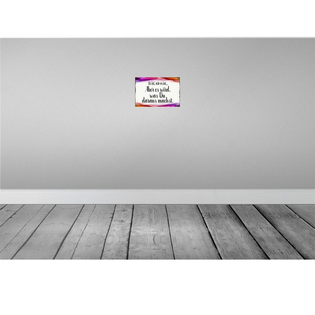 [LA-113091-2030] Blechschild 20x30 cm Es ist Zitat wie aber wird Dekoration Spruch Bild 2