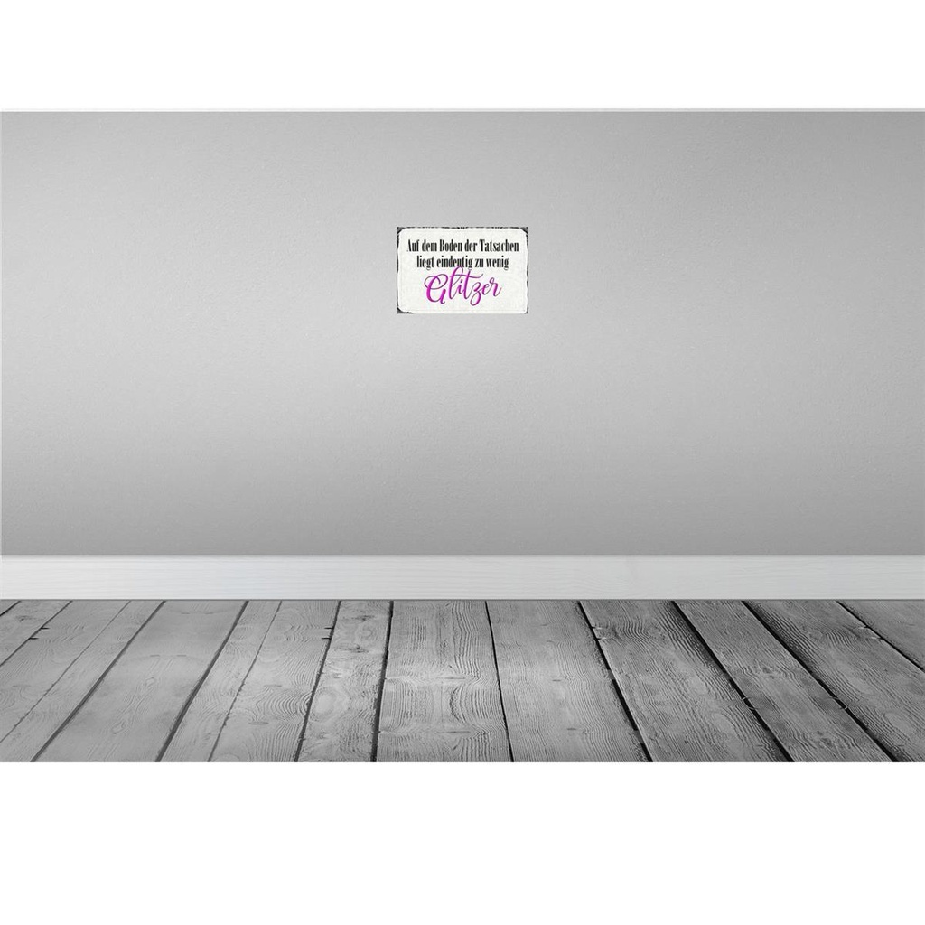 [LA-113100-H] Holzschild 20x30 cm auf dem Boden zu wenig Glitzer Bild 2