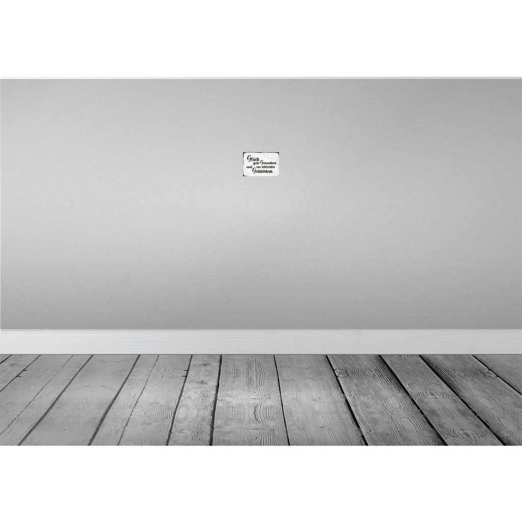 [LA-113106-1812] Blechschild 12x18 cm Glück gute Gesundheit Dekoration Spruch Zitat Bild 2