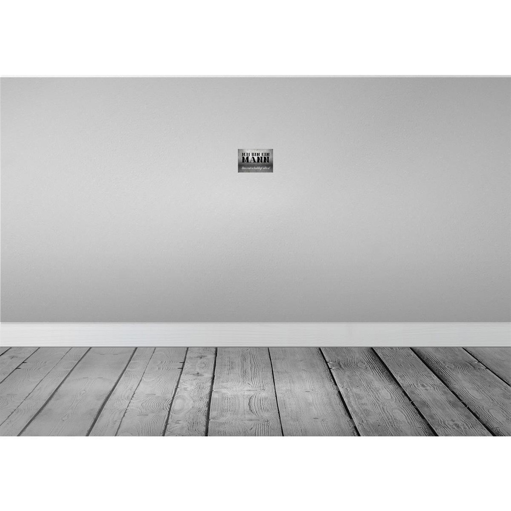 [LA-113108-1812] Blechschild 12x18 cm ich bin ein Mann Spruch Zitat Bild 2