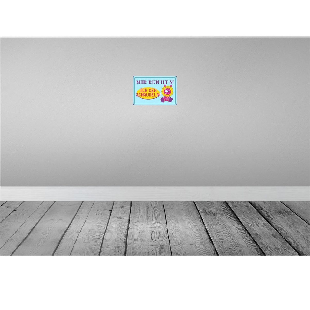 [LA-113119-H] Holzschild 20x30 cm mir reicht`s ich geh schaukeln Spruch Zitat Bild 2