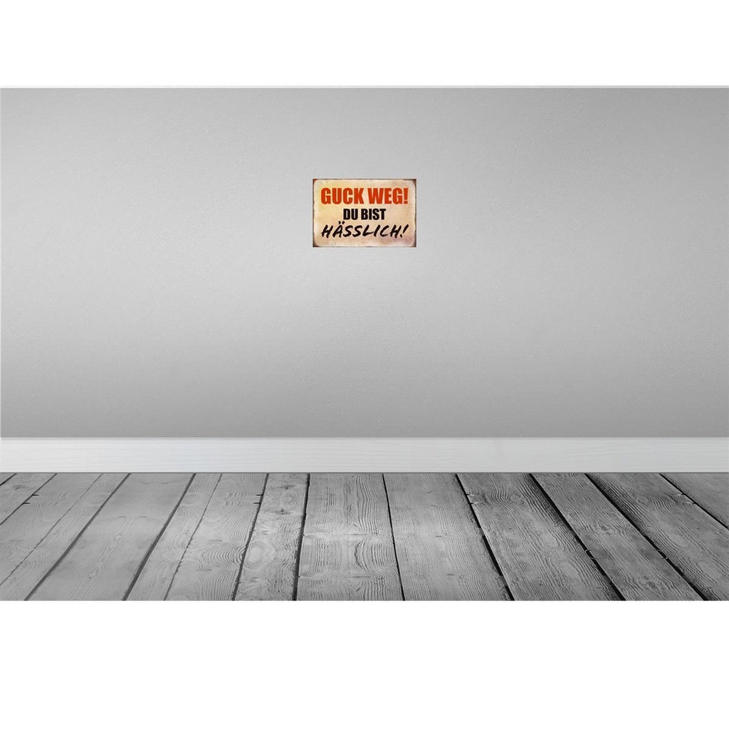 [LA-113130-H] Holzschild 20x30 cm quck weg du bist hässlich Dekoration Bild 2