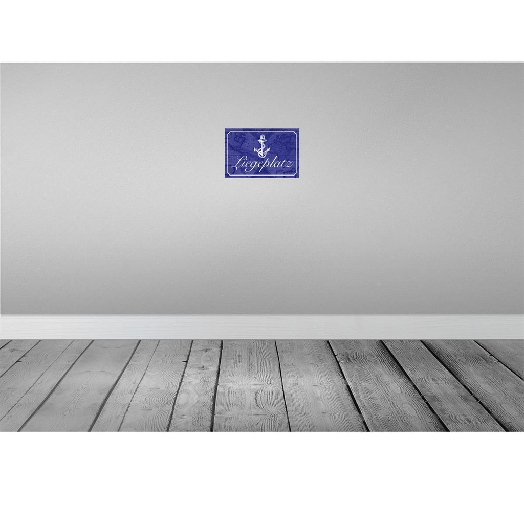 [LA-113133-H] Holzschild 20x30 cm Liegeplatz Anker Segel Boot Warnschild Hinweisschild Bild 2