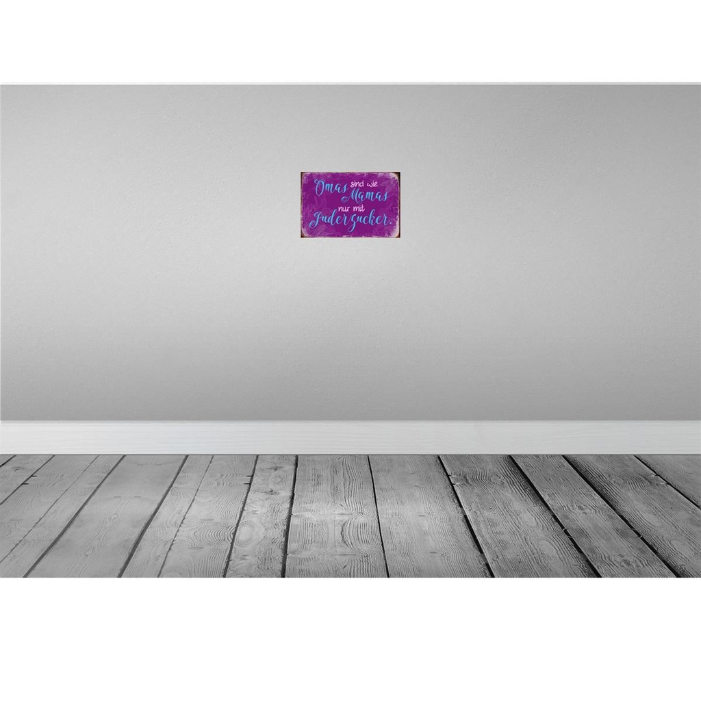 [LA-113149-H] Holzschild 20x30 cm Omas sind wie Mamas nur mit Opa Oma Bild 2