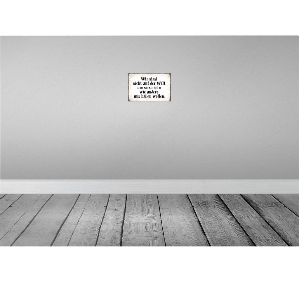 [LA-113151-2030] Blechschild 20x30 cm sind nicht auf Welt wie andere Dekoration Spruch Zitat Bild 2