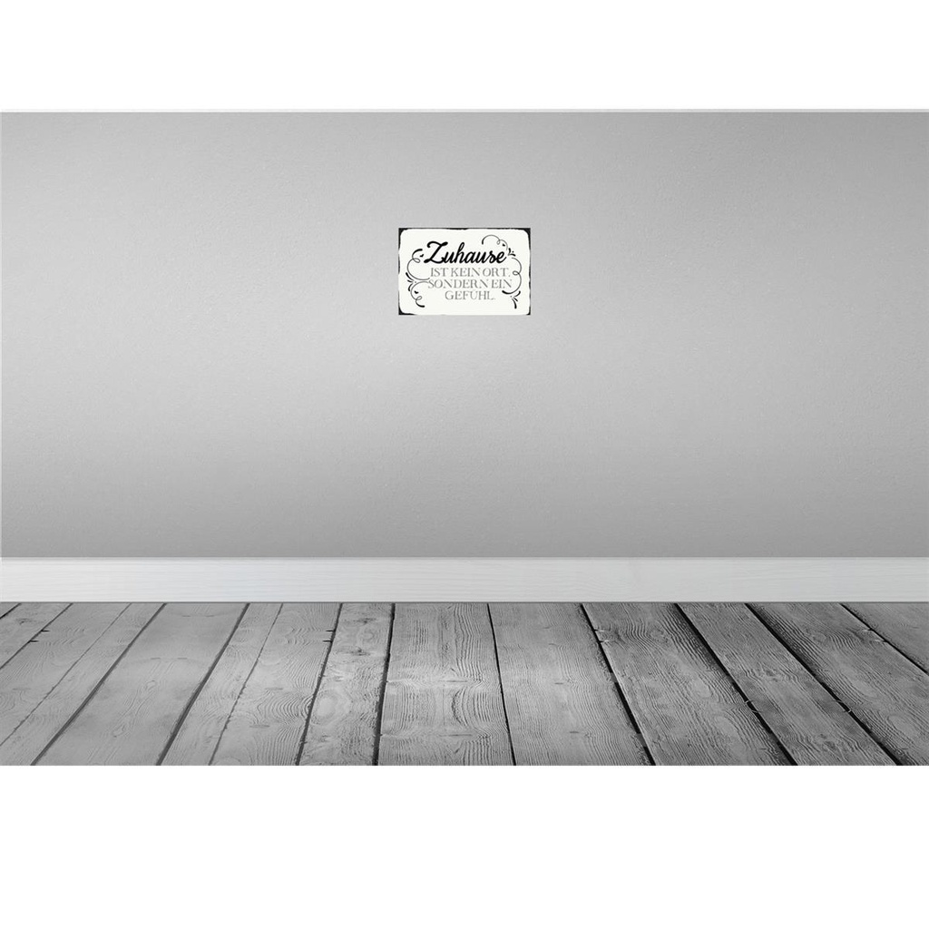 [LA-113187-H] Holzschild 20x30 cm Zuhause ist kein Ort sondern ein Spruch Zitat Bild 2