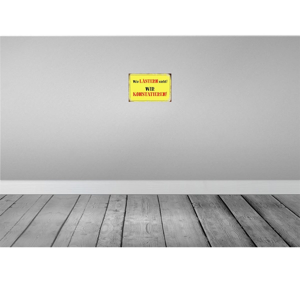 [LA-113194-H] Holzschild 20x30 cm wir lästern nicht konstatieren Dekoration Bild 2