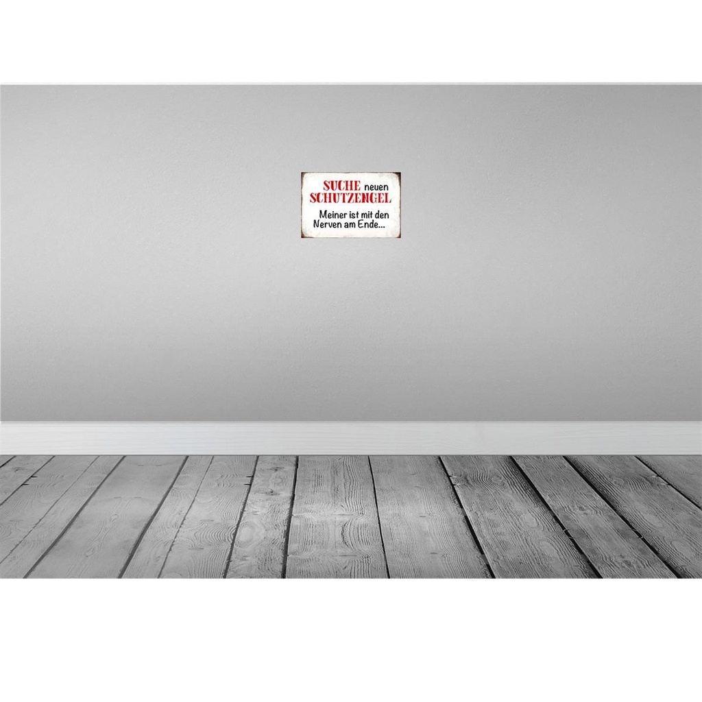 [LA-113200-2030] Blechschild 20x30 cm suche neuen Schutzengel Spruch Zitat Bild 2