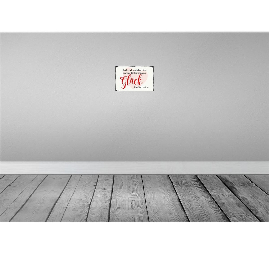 [LA-113219-H] Holzschild 20x30 cm jeder Mensch Glück du bist meine Spruch Zitat Bild 2