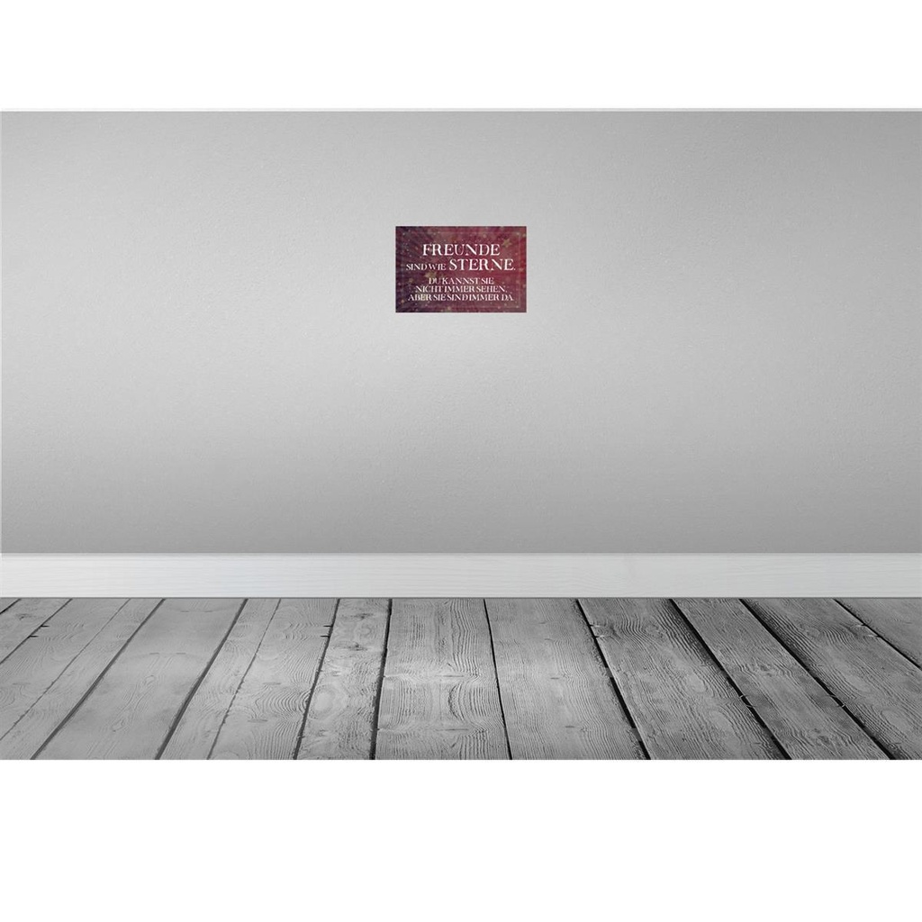 [LA-113220-2030] Blechschild 20x30 cm Freunde sind wie Sterne Spruch Zitat Bild 2