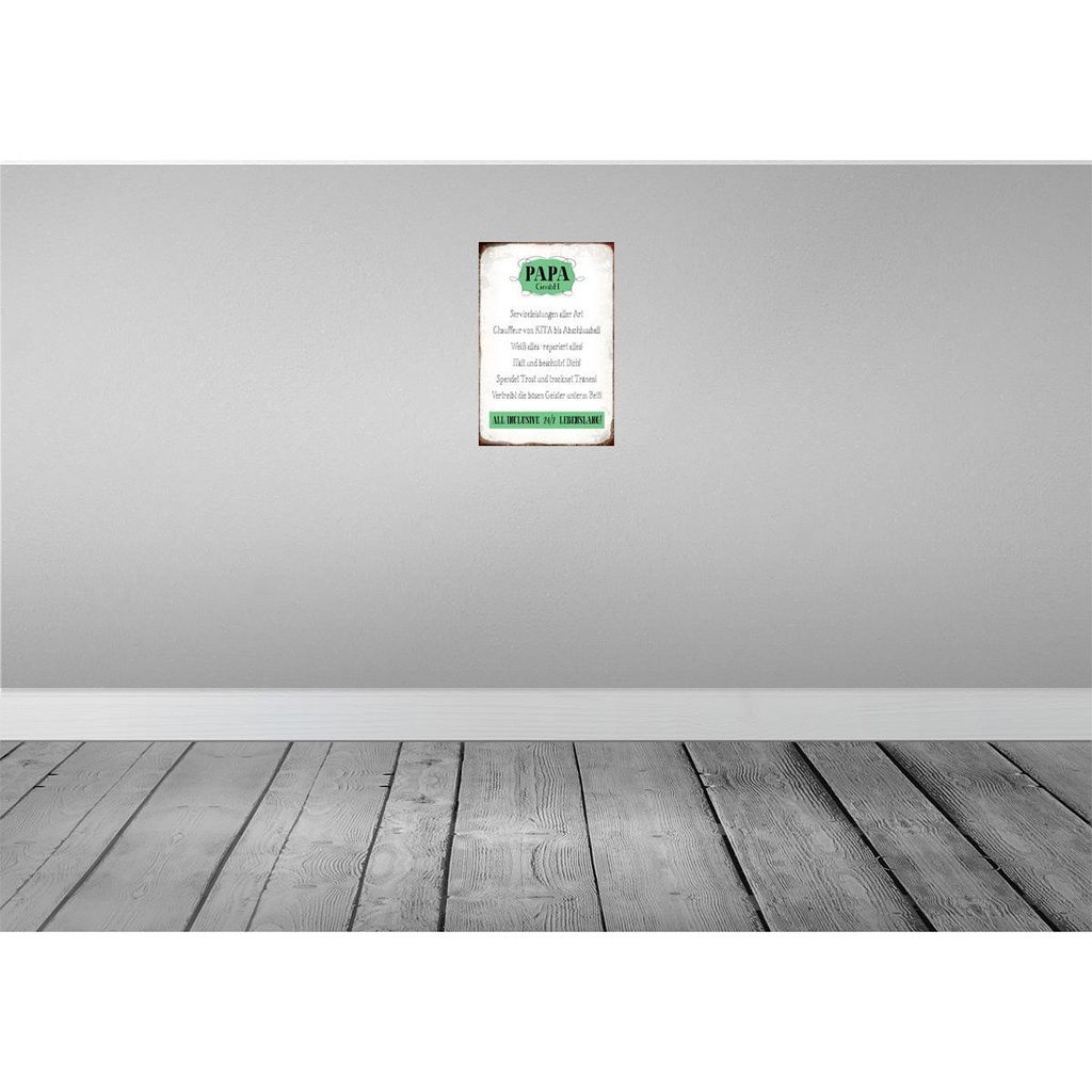 [LA-113243-2030] Blechschild 30x20 cm Papa GmbH 24/7 lebenslang Familie Freunde Bild 2
