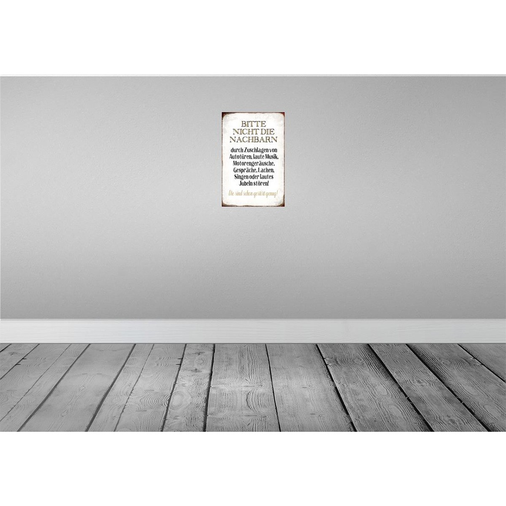 [LA-113255-H] Holzschild 30x20 cm bitte nicht die Nachbarn stören Bild 2
