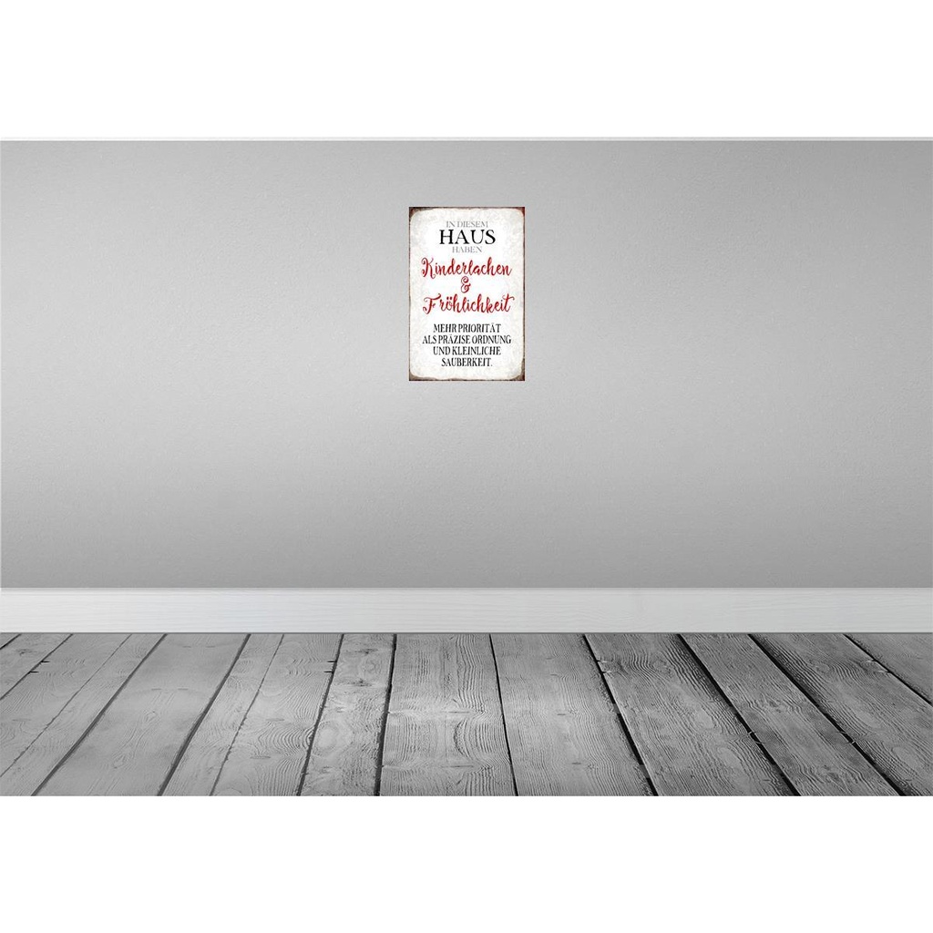 [LA-113277-2030] Blechschild 30x20 cm in diesem Teens Spruch Zitat Haus Kinderlachen Witz Humor Lustig Spaß Kids Kinder Bild 2