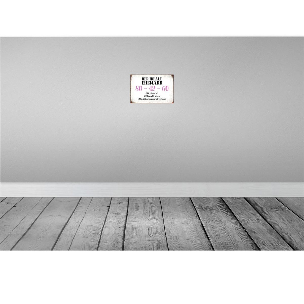[LA-113307-2030] Blechschild 20x30 cm der idealer Ehemann 80-42-60 Männer Frauen Spruch Zitat Bild 2