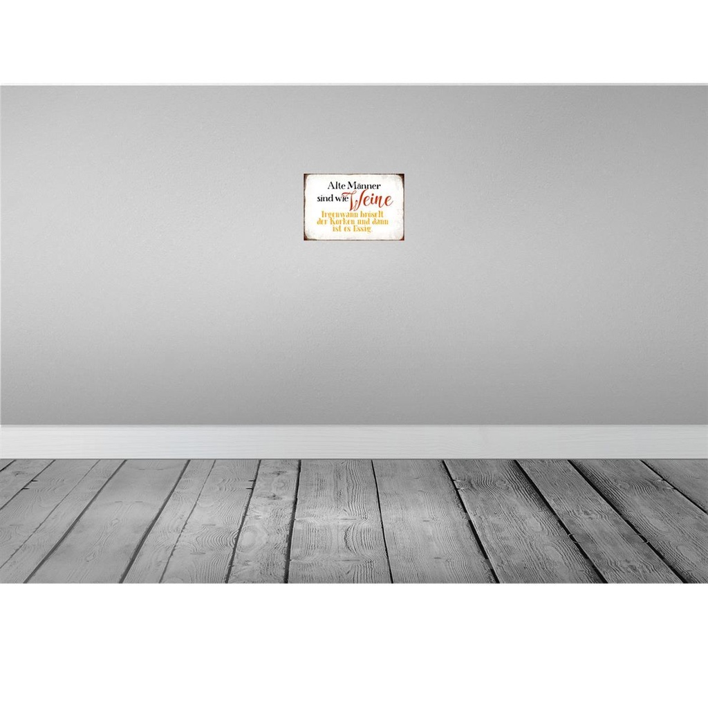 [LA-113311-H] Holzschild 20x30 cm alte Männer sind wie Weine Bild 2