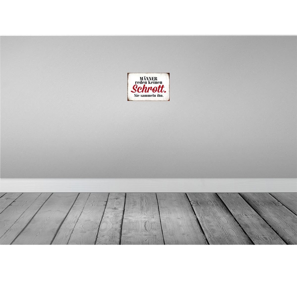 [LA-113321-2030] Blechschild 20x30 cm Männer reden keinen Schrott Dekoration Spruch Zitat Bild 2