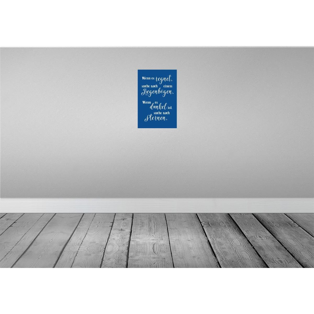[LA-113327-2030] Blechschild 30x20 cm wenn es regnet dunkel suche Spruch Zitat Bild 2
