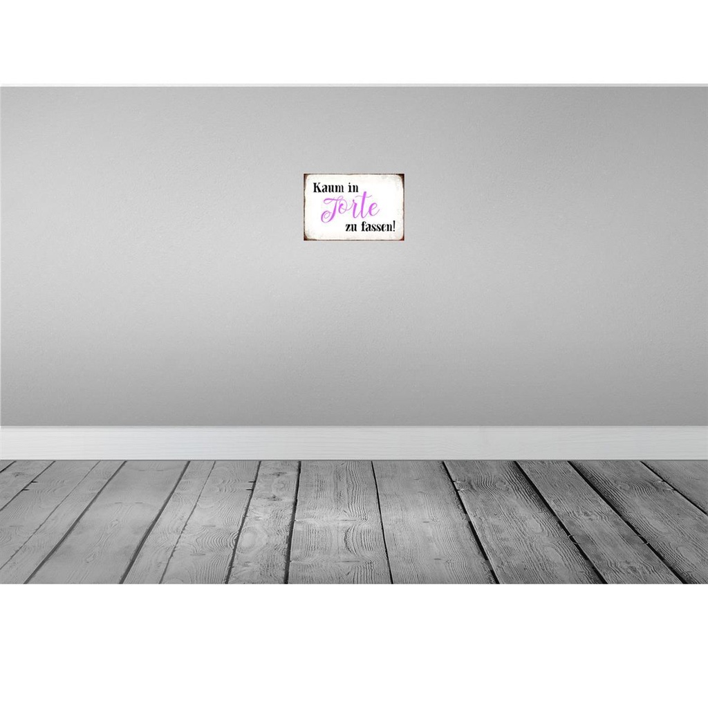 [LA-113358-H] Holzschild 20x30 cm kaum in Torte zu fassen Dekoration Bild 2