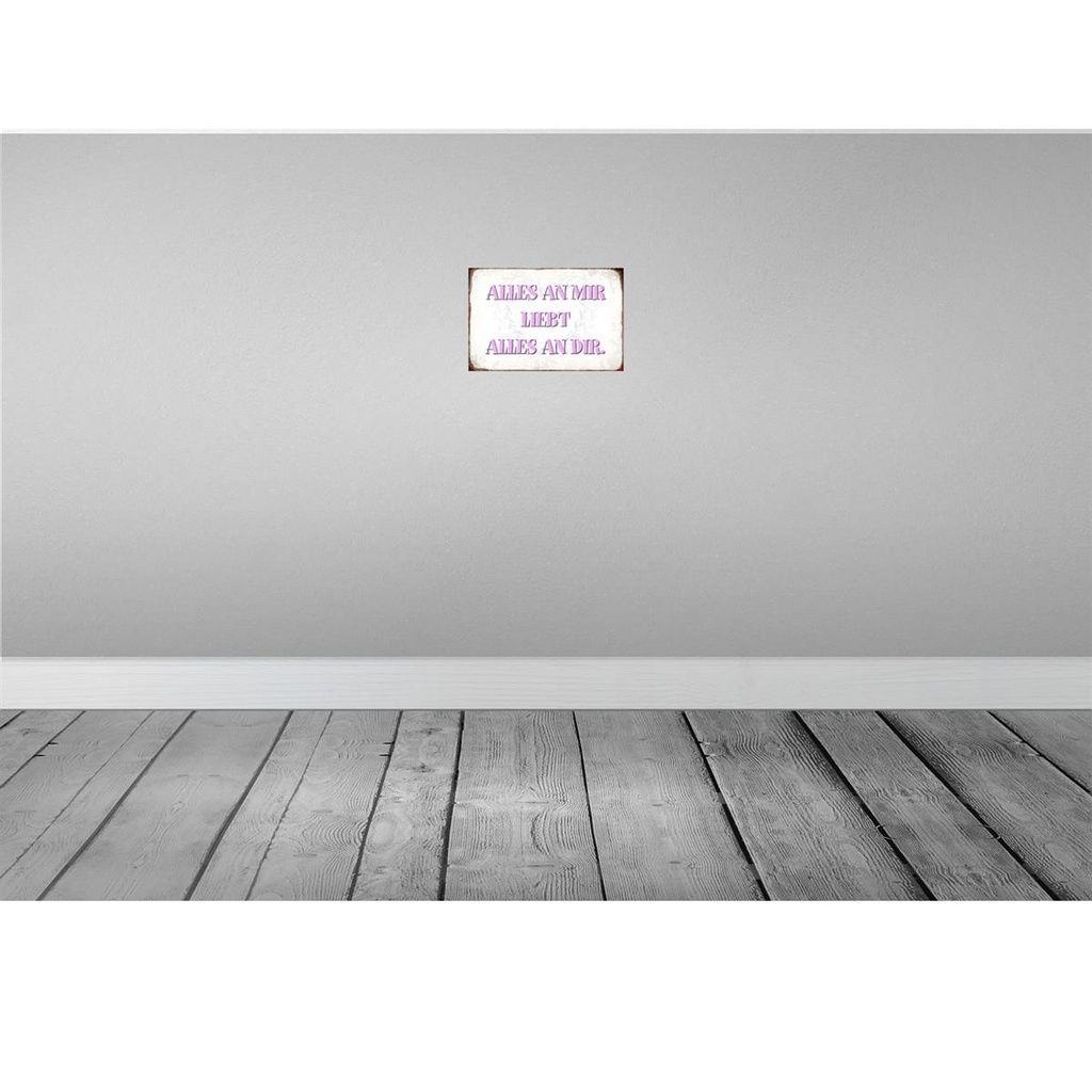[LA-113363-H] Holzschild 20x30 cm alles an mir liebt alles an dir Bild 2
