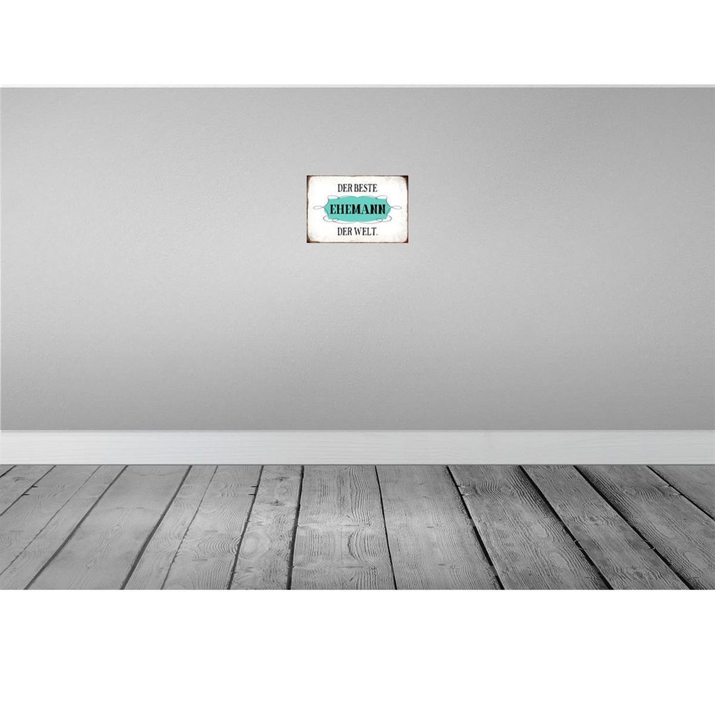 [LA-113366-H] Holzschild 20x30 cm der beste Ehemann Welt Spruch Zitat Bild 2