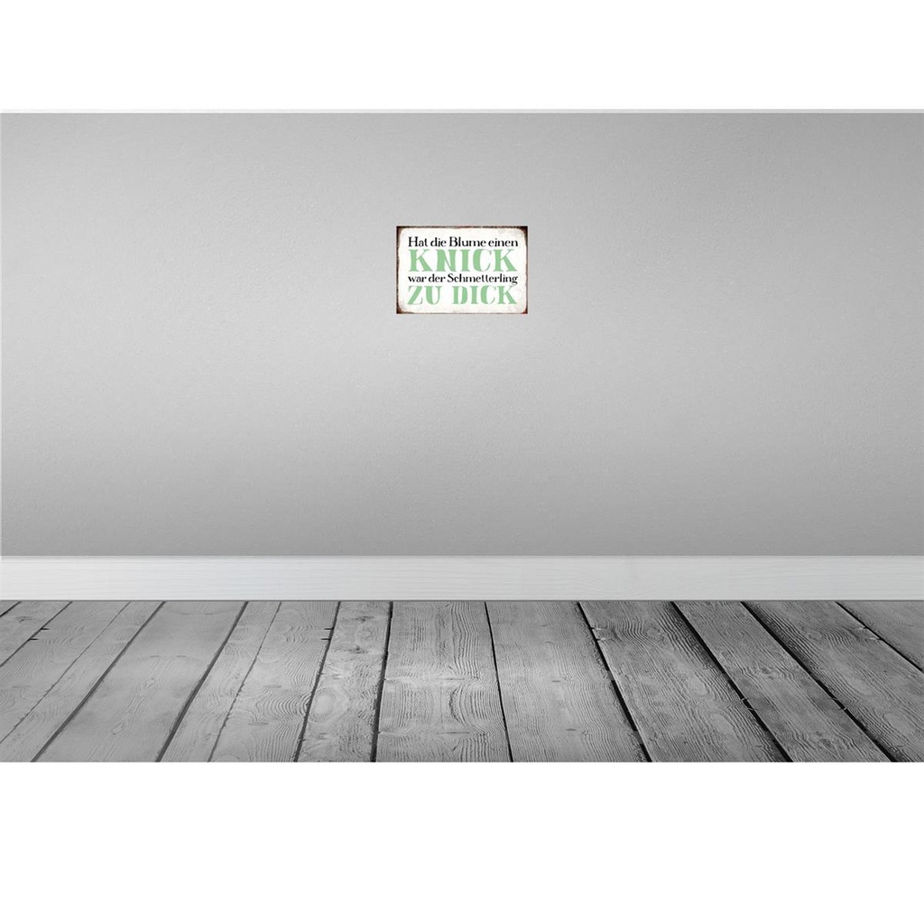 [LA-113369-H] Holzschild 20x30 cm Blume Knick Schmetterling dick Bild 2