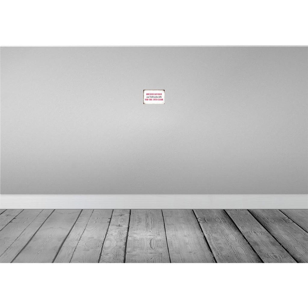 [LA-113400-1812] Blechschild 12x18 cm Nichtraucher bitte vor die Tür Warnschild Hinweisschild Sicherheit Vorsicht Bild 2