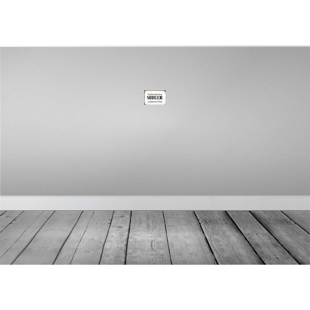 [LA-113409-1812] Blechschild 12x18 cm manchmal Sorgen Drink Dekoration Bild 2