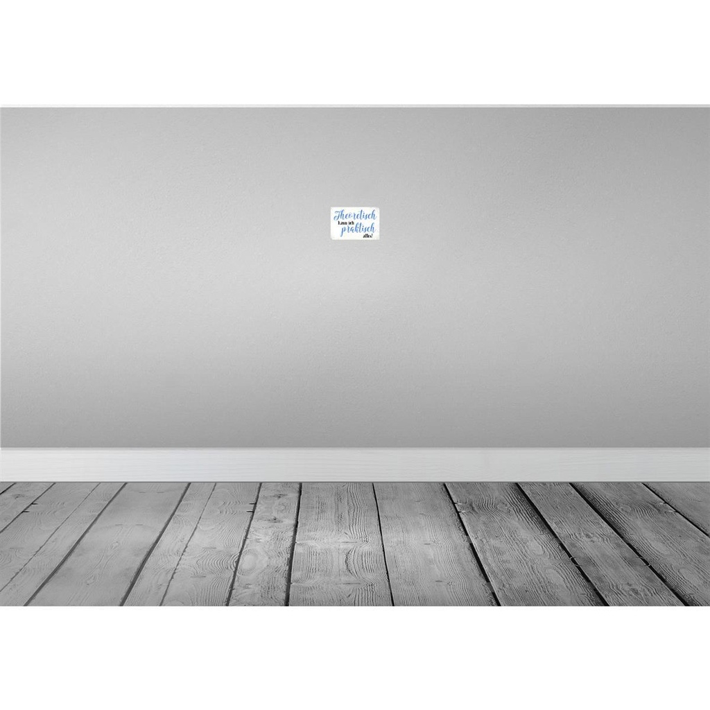 [LA-113422-1812-H] Holzschild 12x18 cm theoretisch kann praktisch alles Spruch Zitat Bild 2