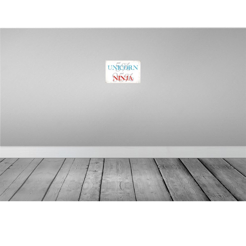 [LA-113425-2030] Blechschild 20x30 cm 5% unicorn 95% ninja Dekoration Bild 2