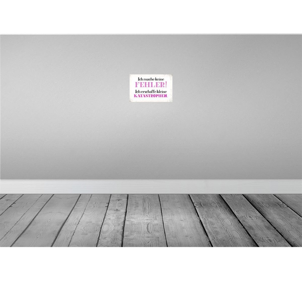 [LA-113429-H] Holzschild 20x30 cm Ich mache keine Fehler Spruch Zitat Bild 2